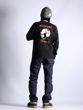 "ALL TOP CATS" LONG SLEEVES TEE  - BLACK